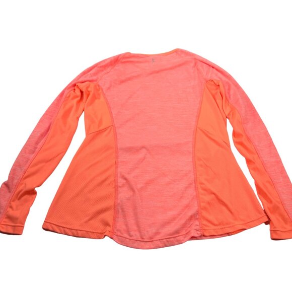 Danskin Now Women's Size Medium Top Athletic Long Sleeve Fitted Orange Preowned - Picture 2 of 13